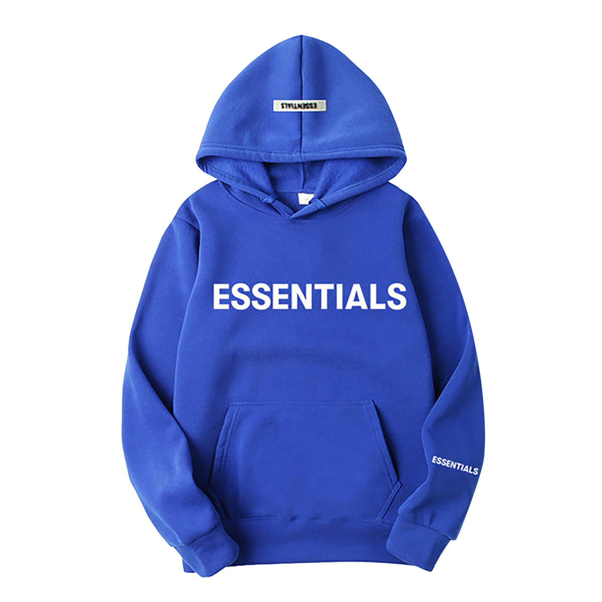 Style Essentials Letter Printed Long Sleeve Hooded Pullover Sweatshirt