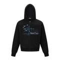 Star letter printed hooded cardigan sweatshirt