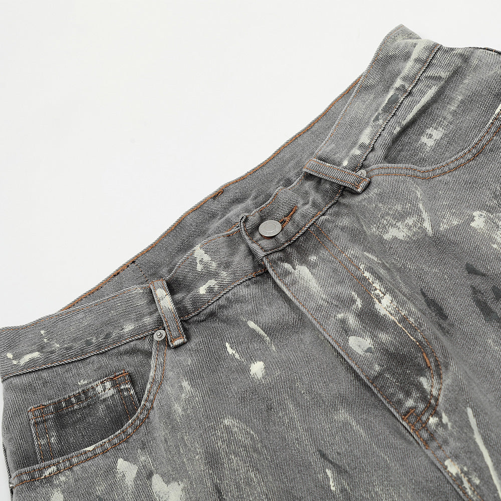 Ink tie dye jeans