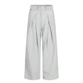 Cut pleated spliced jeans