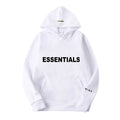 Essentials Letter Printed Long Sleeve Hooded Pullover Sweatshirt