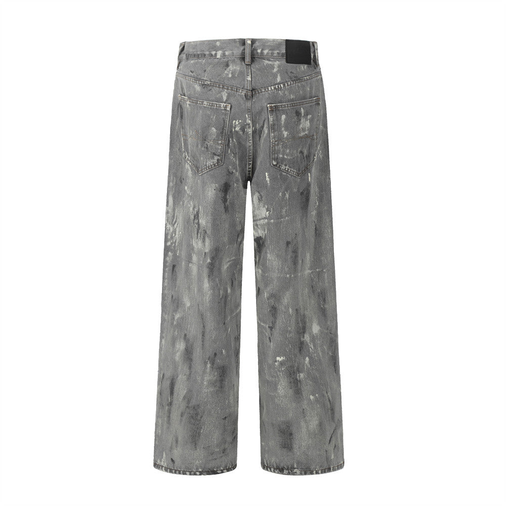 Ink tie dye jeans