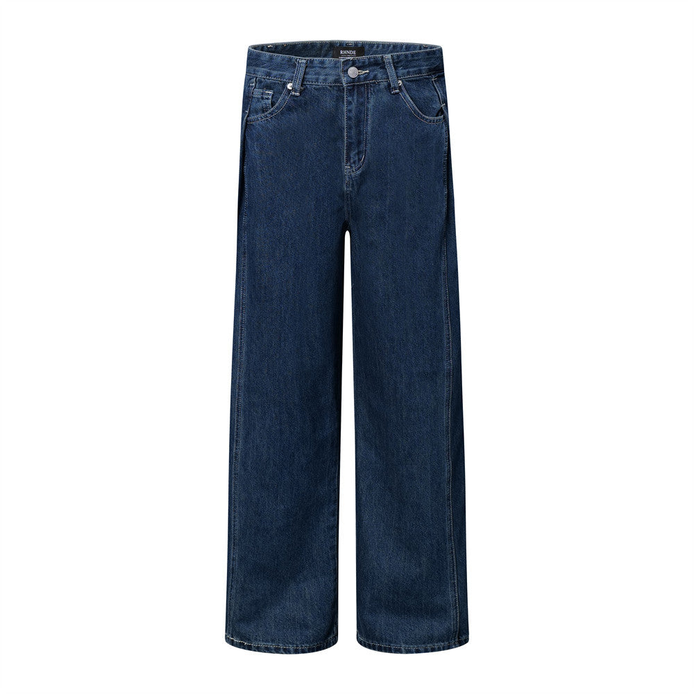Washed denim jeans