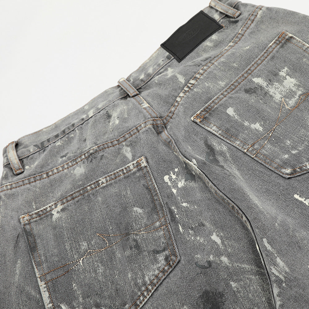 Ink tie dye jeans