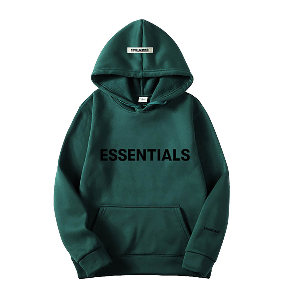 Style Essentials Letter Printed Long Sleeve Hooded Pullover Sweatshirt