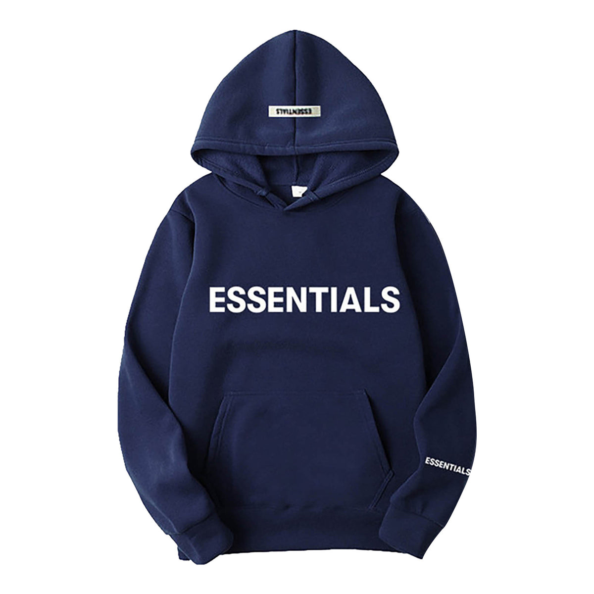 Style Essentials Letter Printed Long Sleeve Hooded Pullover Sweatshirt
