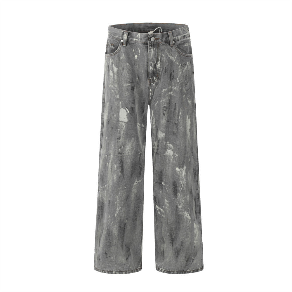 Ink tie dye jeans